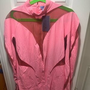 Mugler H&M Pink and Brown Dress